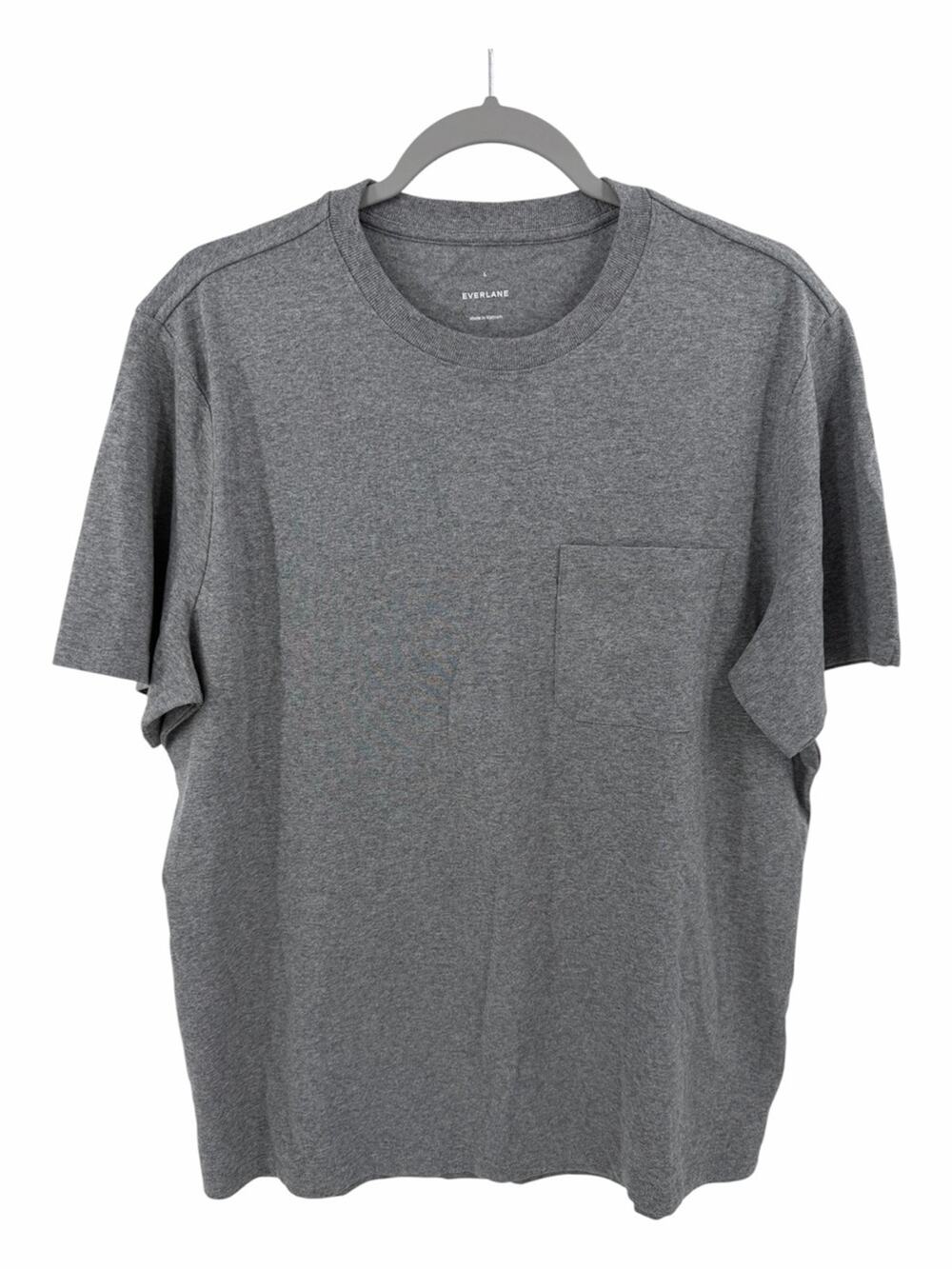 Everlane 100% Organic Cotton Pocket Tee in heather gray Size L NWOT